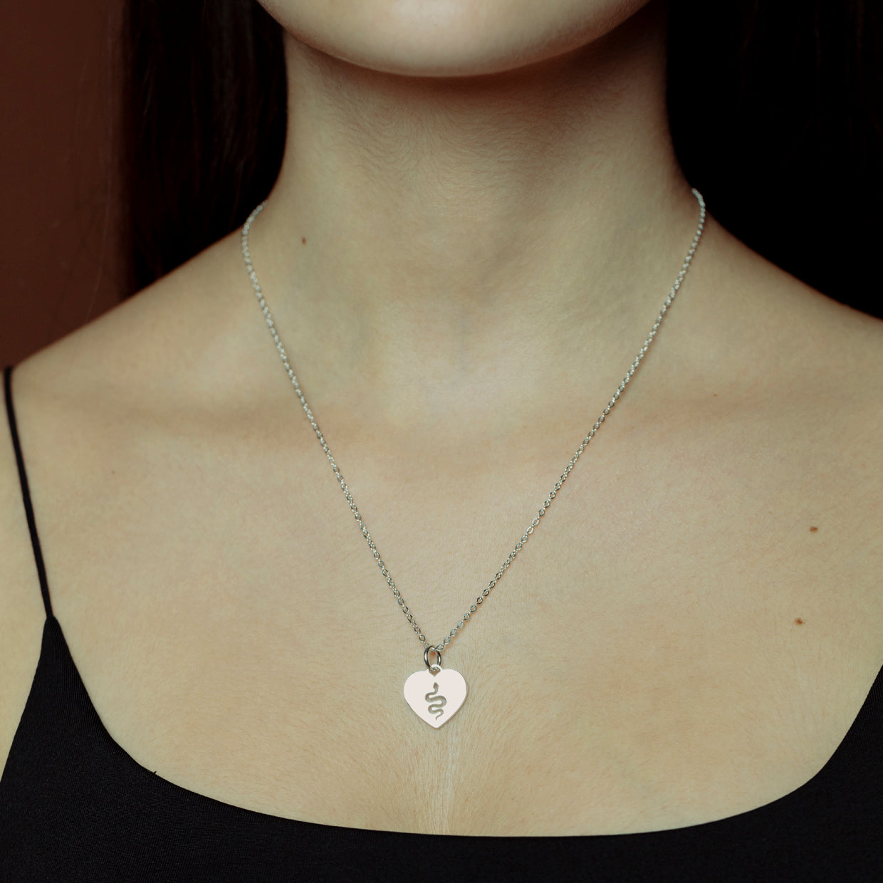 Collar Charm Snake Silver