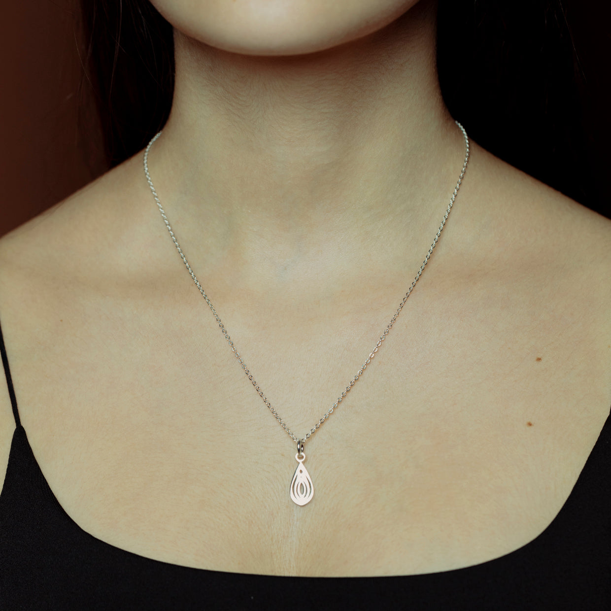 Collar Charm V Silver