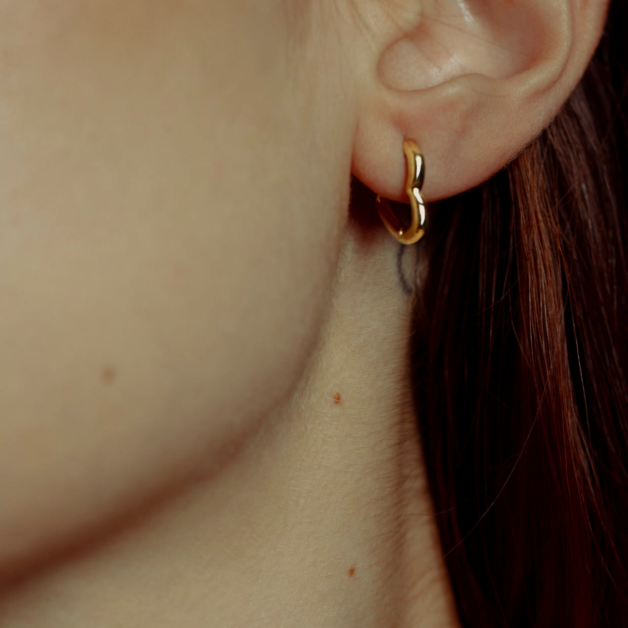 Earrings Heart Gold