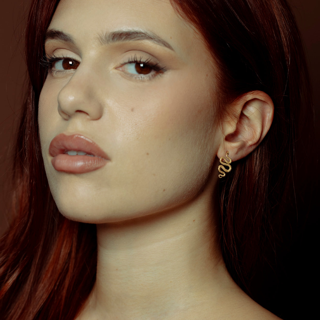 Pendientes Snake Gold