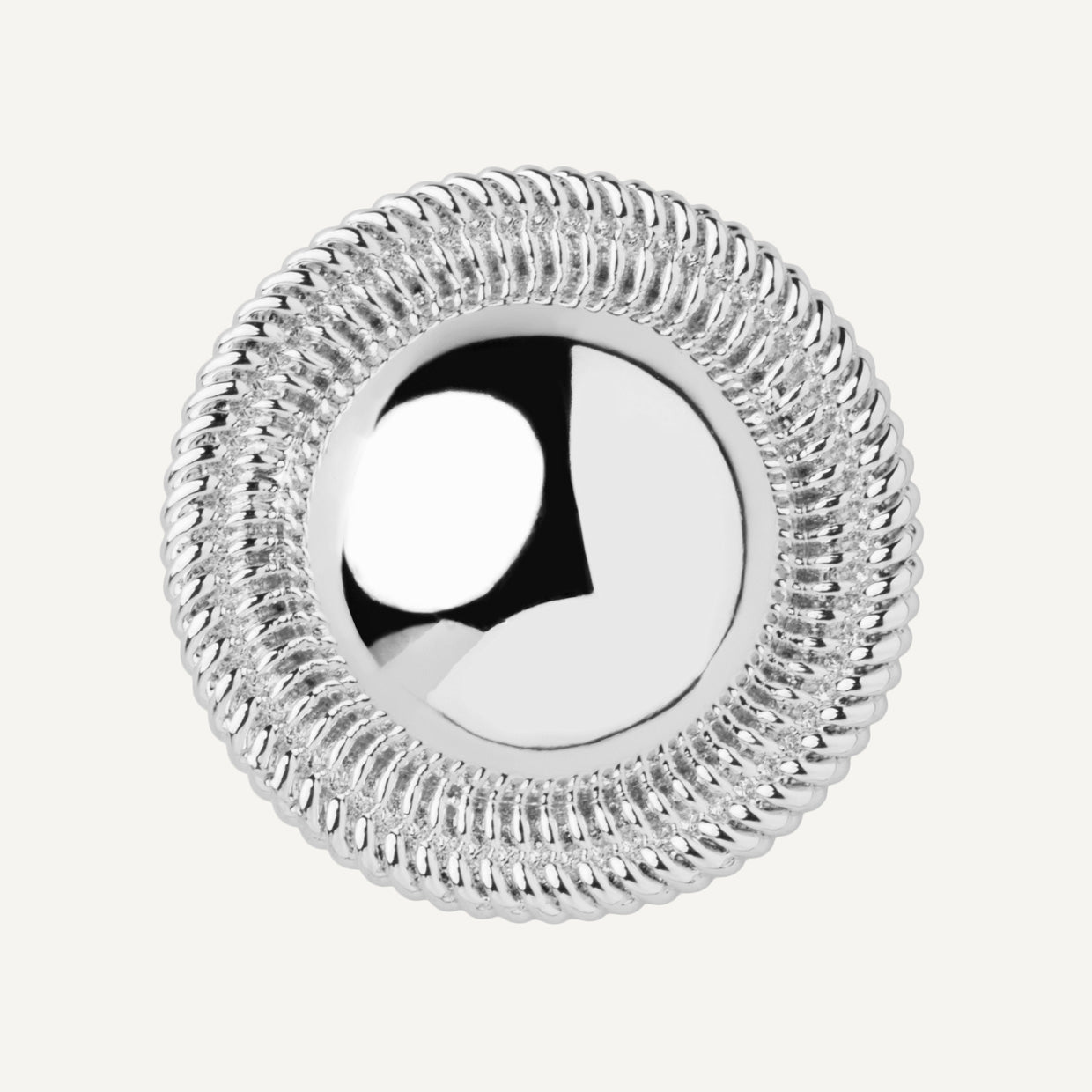 Pendientes Botón Silver