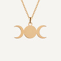 Triple Goddess Gold Necklace