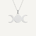 Triple Goddess Silver Necklace